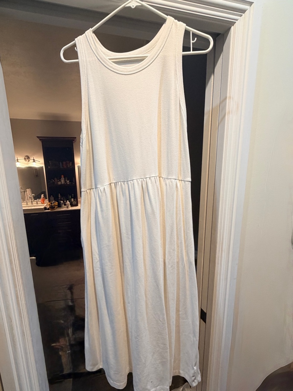 a new day Cream Sleeveless Tiered Casual Dress
